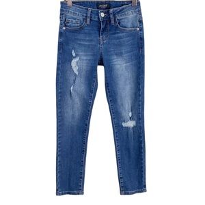 Judy Blue Distressed Capri Fit Cropped Skinny Jeans Size 0/24